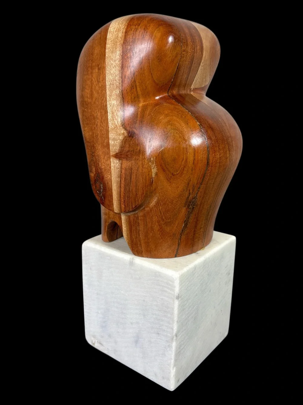 Crate&Barrel Lockhart Wood Elephant Abstract Sculpture 12”